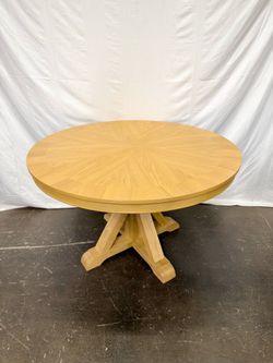 Light Brown Wood Trestle Dining Table *Delivery Included*