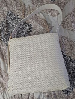 A Brand New Day White Woven Shoulder Bag