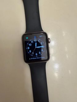 Apple Watch Series 3 (GPS) 42mm Space Gray Aluminum Case with a Black Sport Band