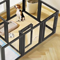 AuraSpace 35 in 10 Panel Acrylic Indoor Outdoor Dog Pet Playpen New