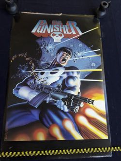 Marvel Punisher Poster Vintage 1985