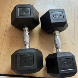 Two 40lb Dumbbells