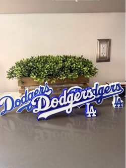 LA dodgers desk display signs