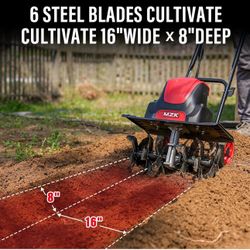 MZK 16-Inch 13.5-Amp Corded Electric Tiller/Cultivator,