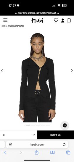  ksubi Brand New Stretchy Knit Cardigan L Size Black 🖤