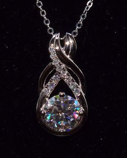 Iced Out Infinity Pendant Necklace 💎 | 2.0ct VVS1 Excellent Cut Moissanite | 925 Silver