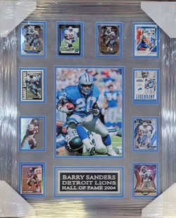 Lions Barry Sanders Custom-Framed 10-Card Display Piece