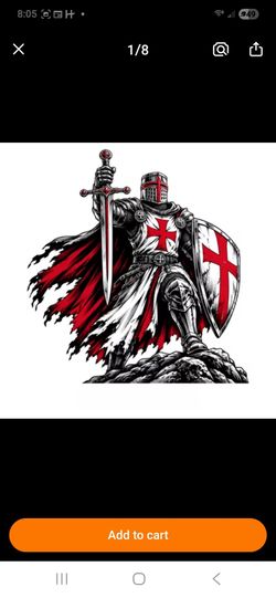 Warrior knight Tshirts - Please read description