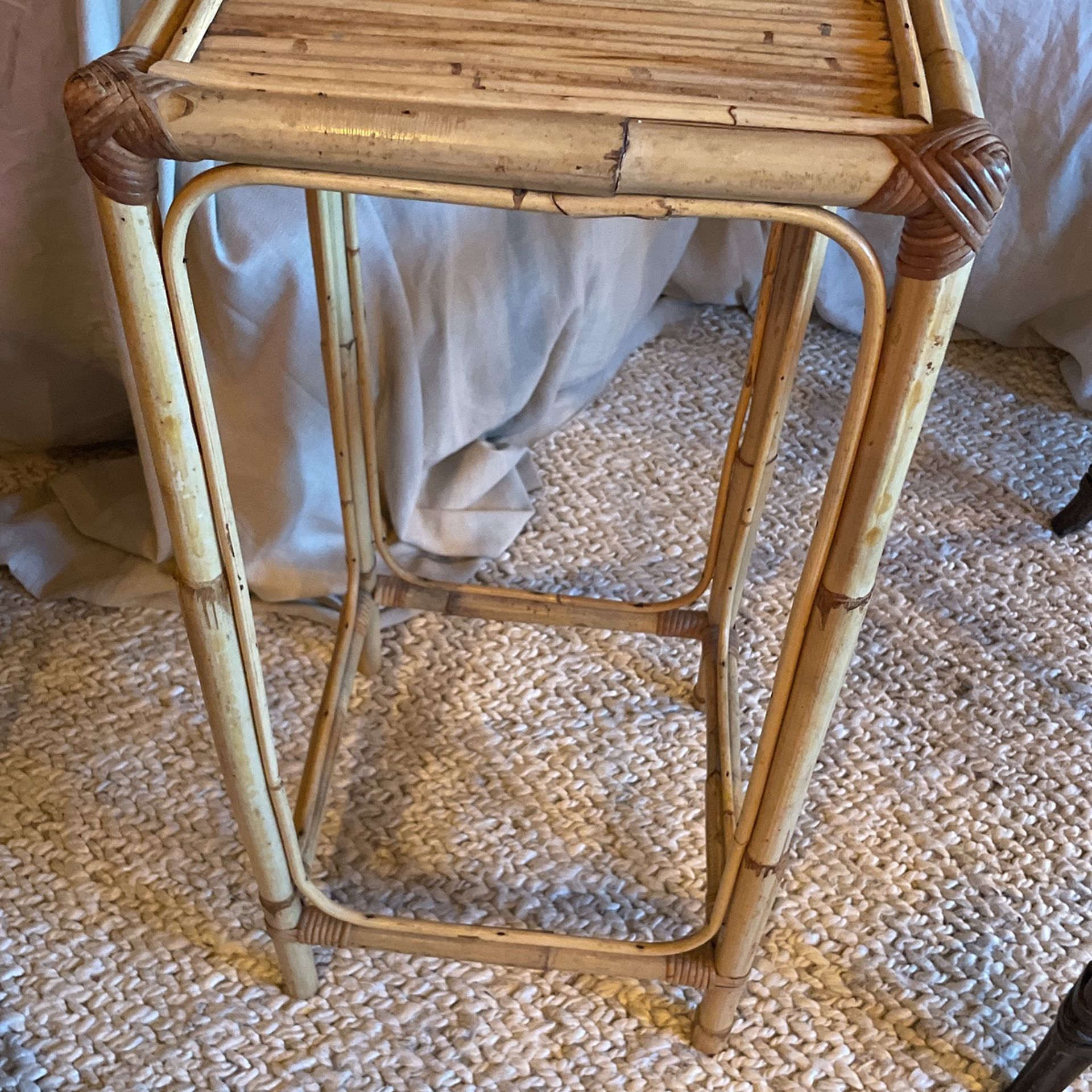 Real Bamboo Plant Stand 29x13 Square 