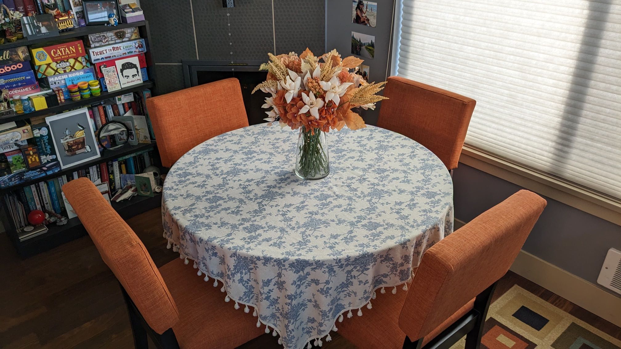 Glass Top Dining Table With Extra Comfortable New Cushioned Chairs