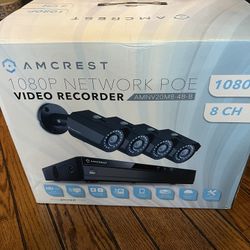 Amcrest Security Camera System 1080p 8ch 4x Cameras