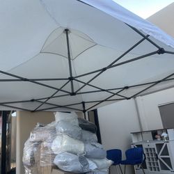 10x10 Pop Up Canopy - Beach Tent with One Push Setup - Easy Outdoor Sun Shade for Events, Parties, Camping - Gazebo with STO-N-Go Cover Bag, Silver Co