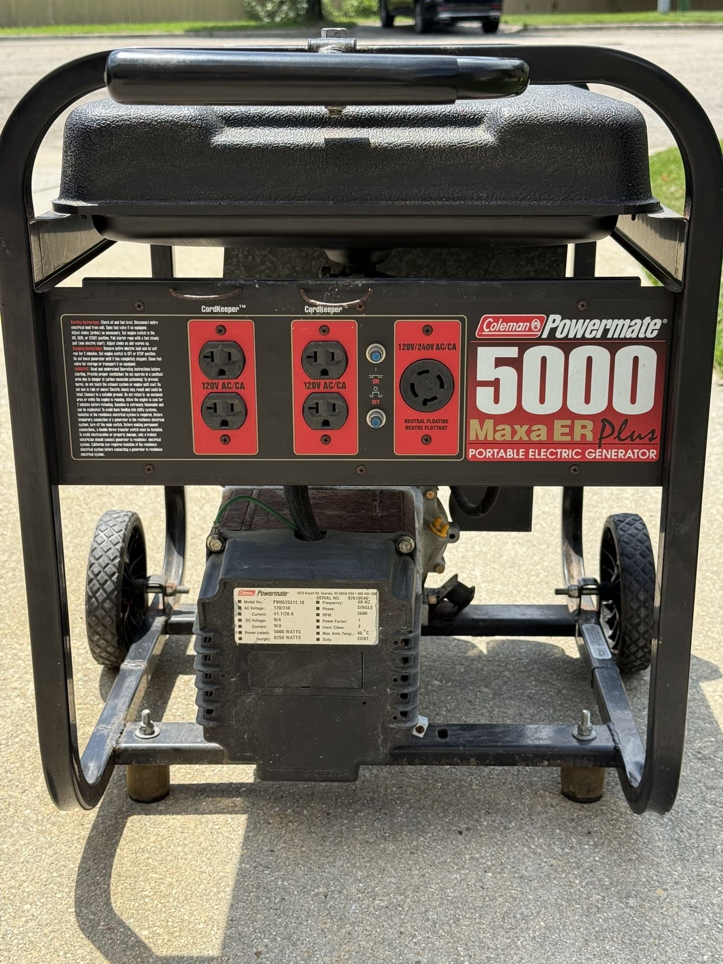 Coleman Powermate 5000 Maxa ER Plus Portable Generator
