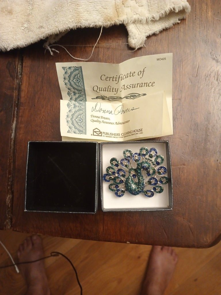 Peacock Brooch