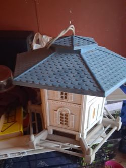 Bird bath bird house