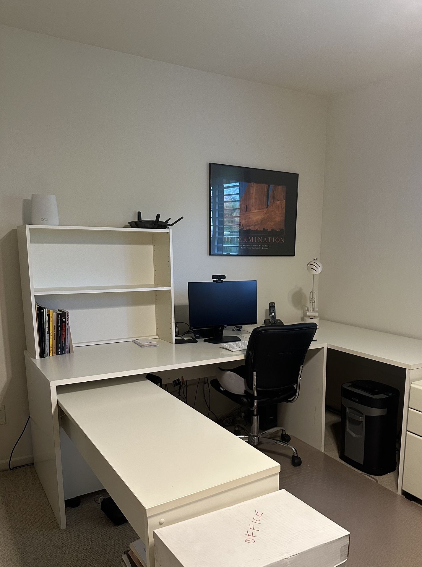 MOVING 🌵MUST GO🌵 White Multi Desk & Bookcase Set of 4