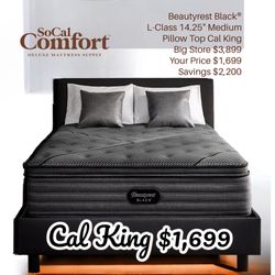 Beautyrest Black® L-Class 14.25" Medium Pillow Top Mattress Cal King