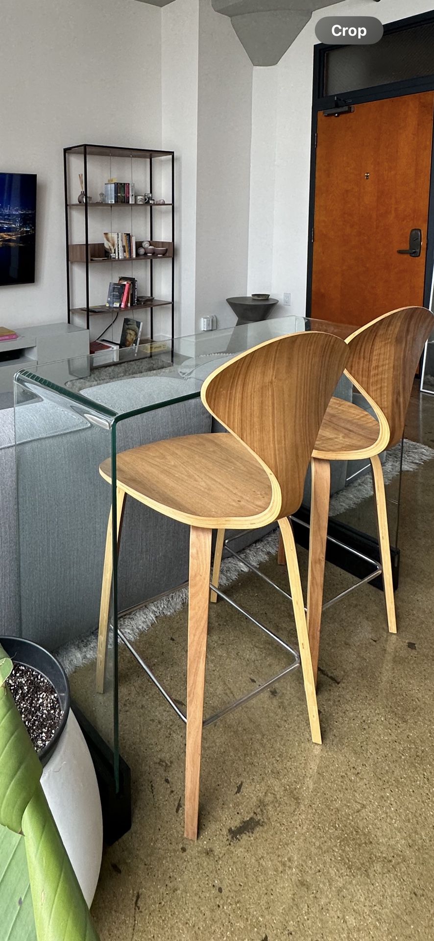 Wooden stools - Pair (2 Pc)