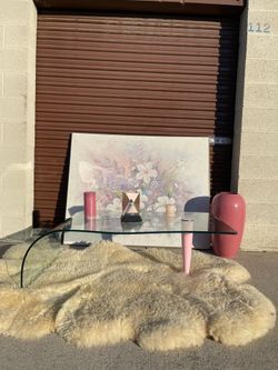 1980s Italian style Postmodern Bent Glass Waterfall Coffee Table