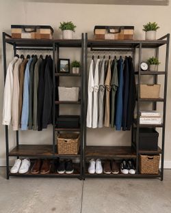 ✨ Industrial Style Open Closet/Wardrobe Organizers – Set of 2 – $300 OBO ✨