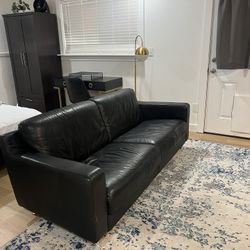 Black Leather Sofa