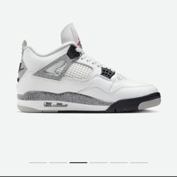 New!! Nike Air Jordan 4 Retro "White Cement" Mens Size 10.5
