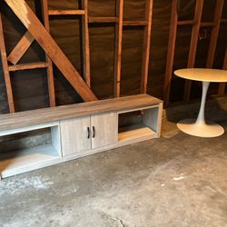 Tv Console And Round Dining Table 