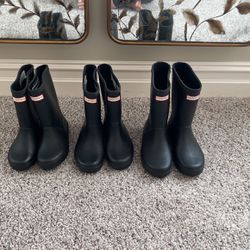 Kids Black Hunter Boots Sizes 10/ 11/ 12