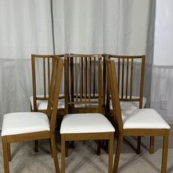 Ikea Borje Dining Chairs W/Removable Slip Cover (6)