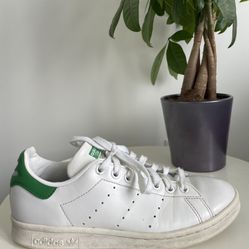 Adidas Originals Stan Smith Lo White Leather Green - Women 6.5