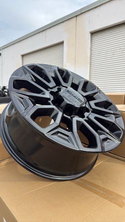 FREE DELIVERY 22” OEM GMC 2500 HD WHEELS 2500HD DENALI ULTIMATE GLOSS BLACK 8x180 CHEVY 3500