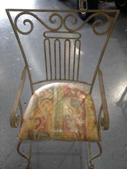 Set Of 10 Forged Iron Dinning Chairs