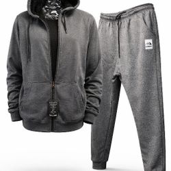 🔥 Men’s Sherpa-Lined Tracksuit Set – Super Soft Hoodie & Joggers 🧥 Brand New – S/M/L80.00