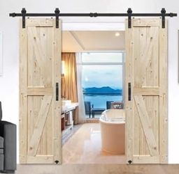 Double Sliding Barn Door Assembled