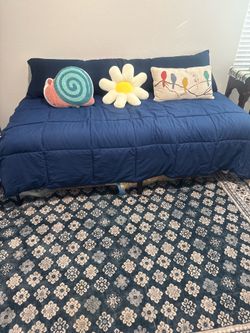 Twin bed set-frame,mattress, comforter