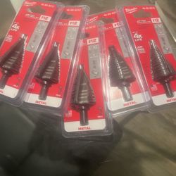 Milwaukee #9 and #12 step drill bits