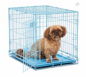 24-Inch Blue Fashion iCrate for Small Breeds, 12-20 lbs