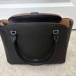 Kate Spade Leather Phoebe Satchel Handbag In Black