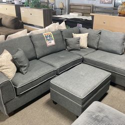 Stunning Sectional W/ottoman! Only $699 ✨🚨