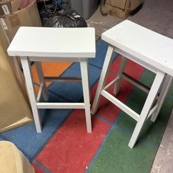 Wood Stools 2 Pack 