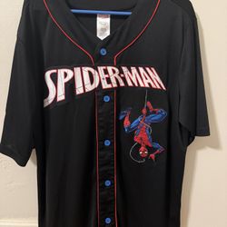 Marvel Spider-Man Baseball Jersey Shirt for Adults Size L