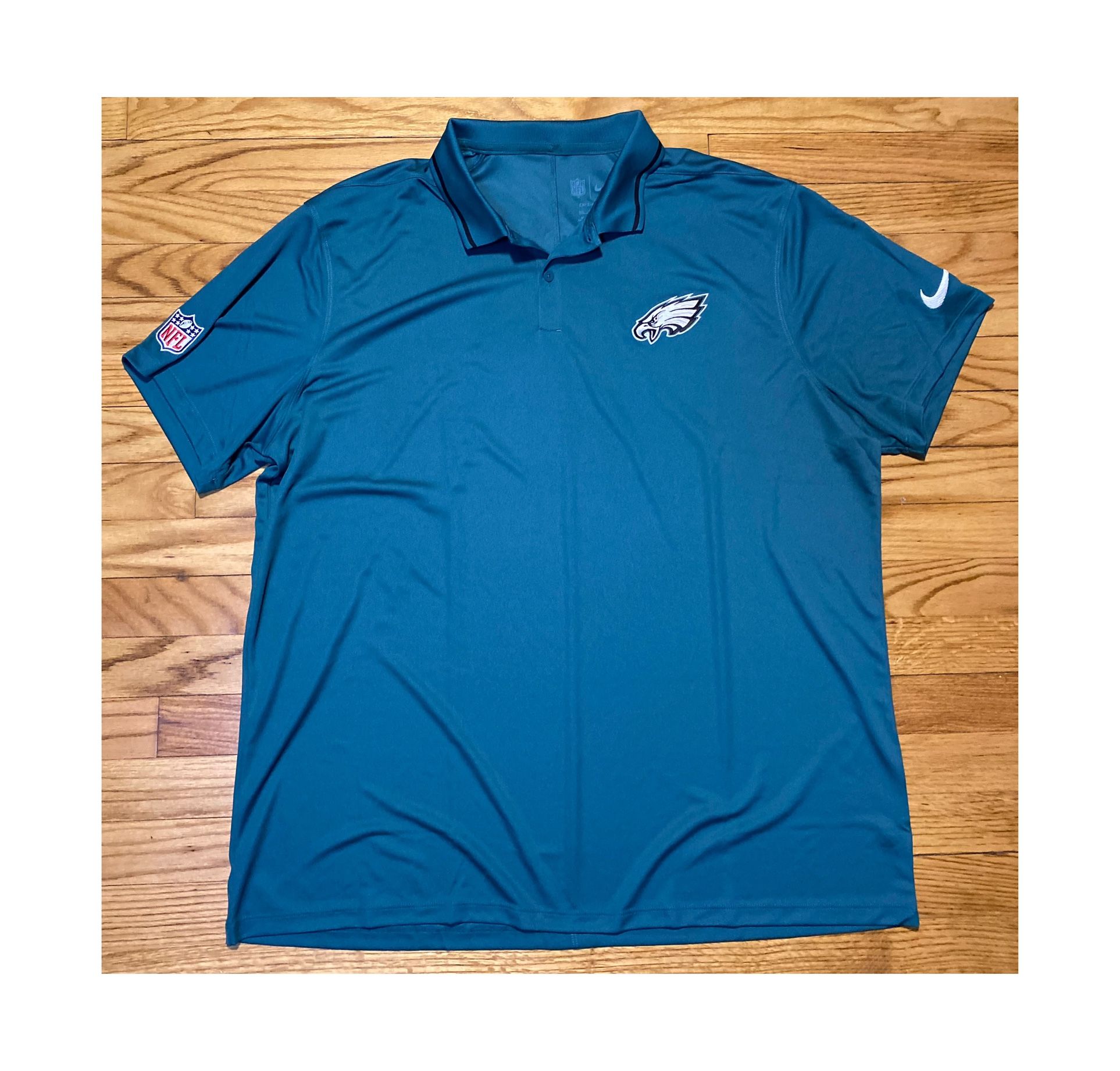 Nike Dry-fit Philadelphia Eagles Midnight Green polo Men’s sz XXL NEW NO TAGS!!