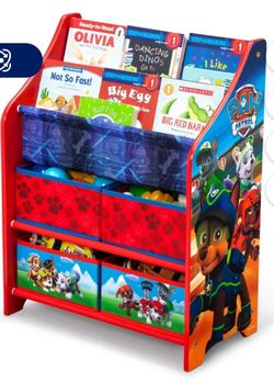 Paw, patrol toy, and book organizer Paw, patrol toy, and book organizer