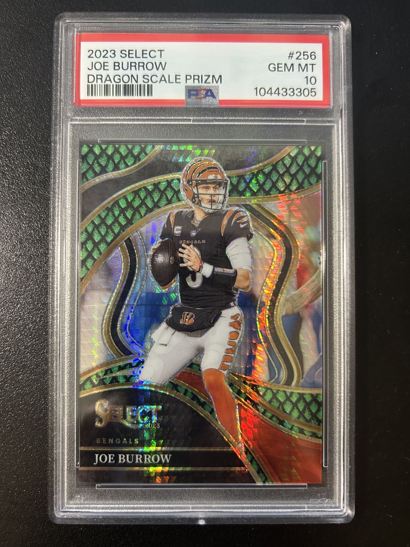 2023 Panini Select Joe Burrow Dragon Scale Prizm /70 PSA10