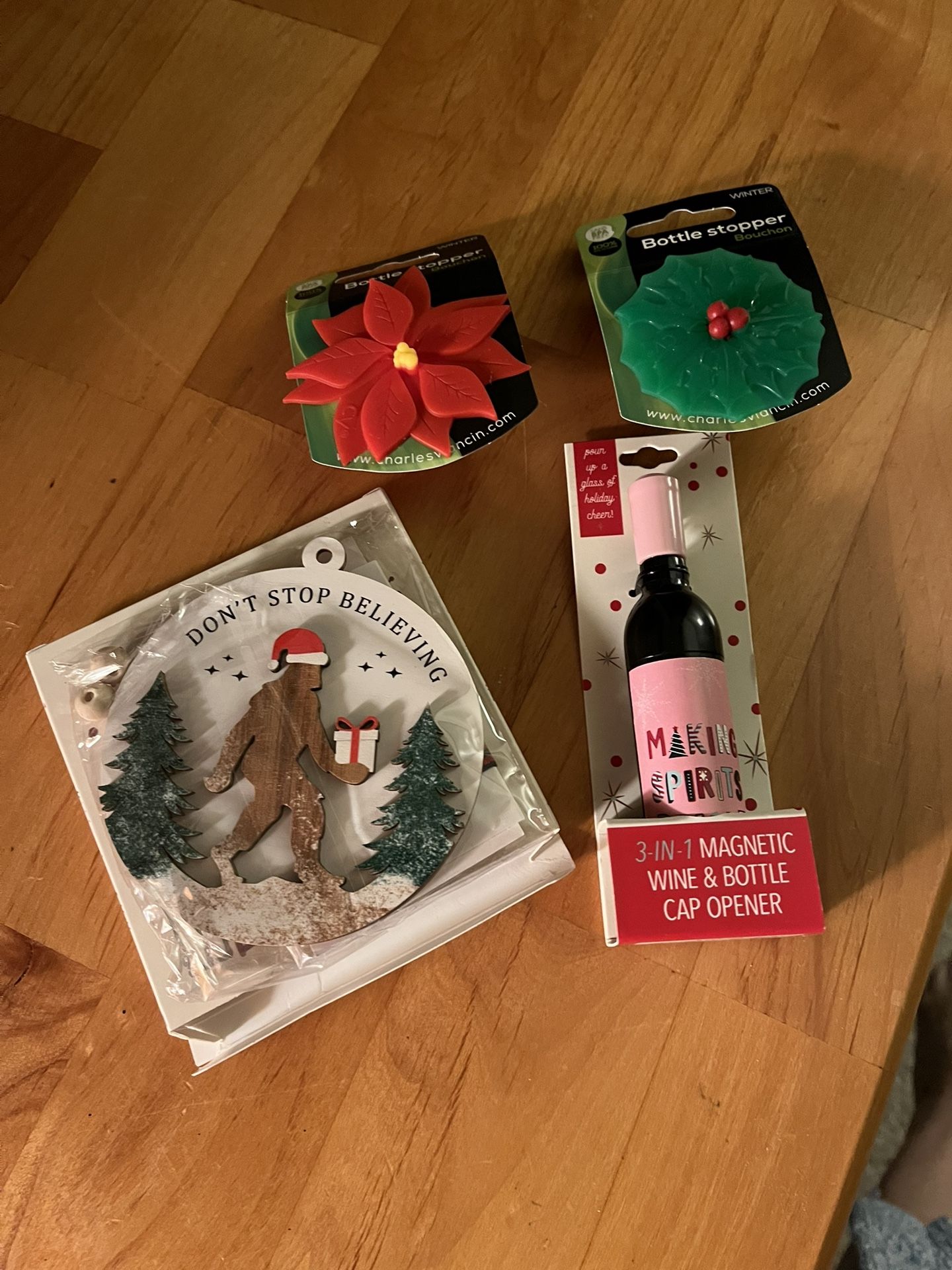 New Bottle Stoppers, Wine Opener, And Ornament