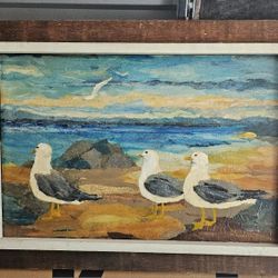 Seagull By The Shore Art