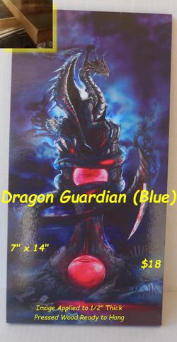 NEW - Hanging Dragon Pictures - Dragon Guardian (Blue)