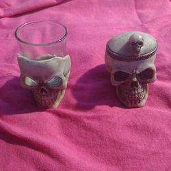 Shot Glass And Storage Skull