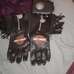 Harley Davidson Gloves   Leather Cigarette Case