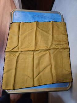 Scarf/Handkerchief Mustard Yellow Silk/Satin Vintage